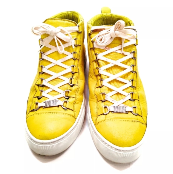 BALENCIAGA SNEAKERS MEN YELLOW LEATHER (CALF) - Picture 3 of 10